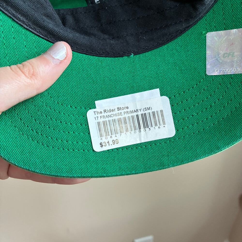 NWT Saskatchewan Roughriders '47 franchise fitted S green cap the rider store - Picture 7 of 9
